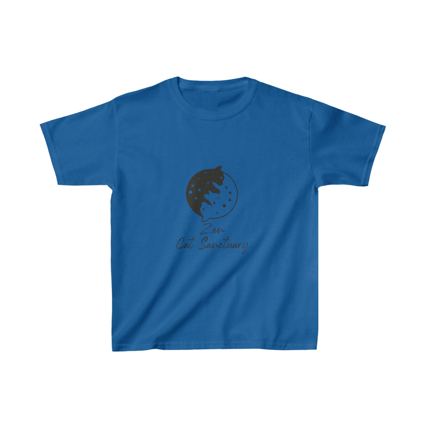 Zen Cat Sanctuary | Kids Heavy Cotton™ Tee with Black Logo | Available in 7 Colors!