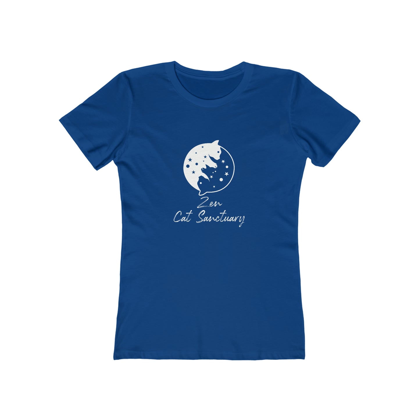 Zen Cat Sanctuary | White Logo Boyfriend Tee | Available in 9 colors!