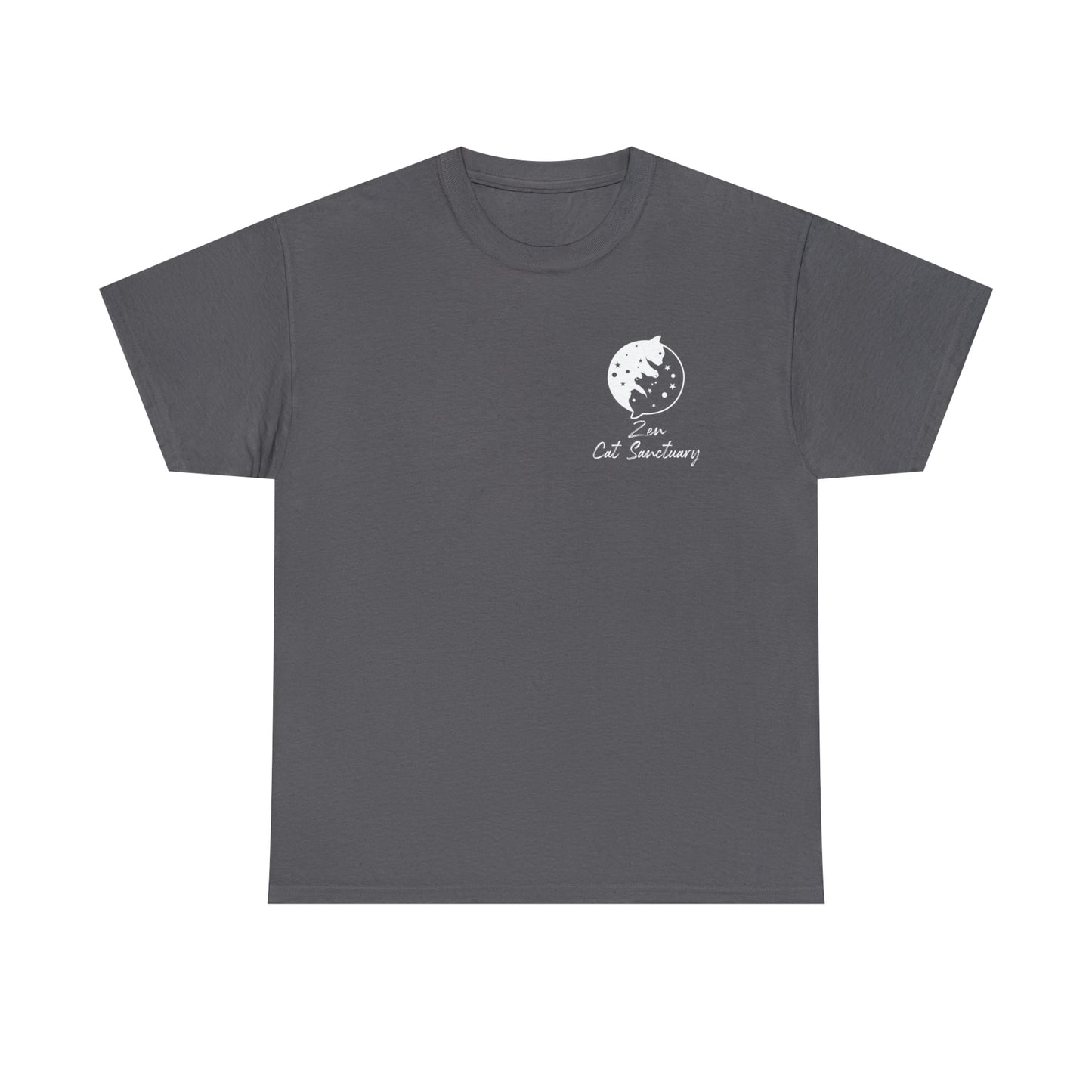 Zen Cat Sanctuary | Classic Tee with White Logo | Available in 12 Colors!