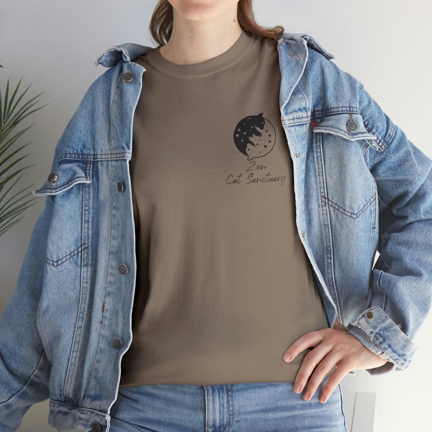 Zen Cat Sanctuary | Classic Tee with Black Logo | Available in 12 Colors!