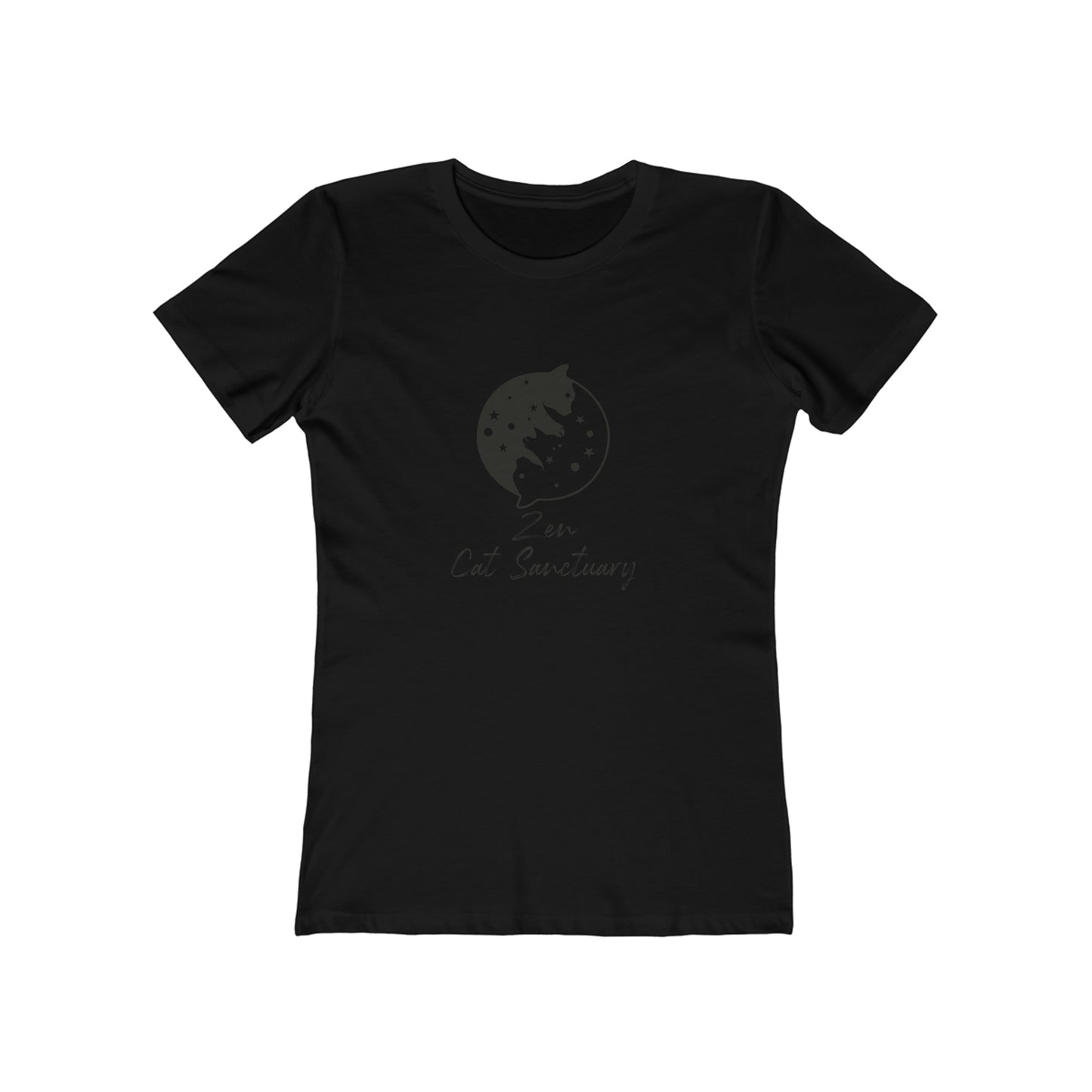 Zen Cat Sanctuary | Black Logo Boyfriend Tee | Available in 9 colors!