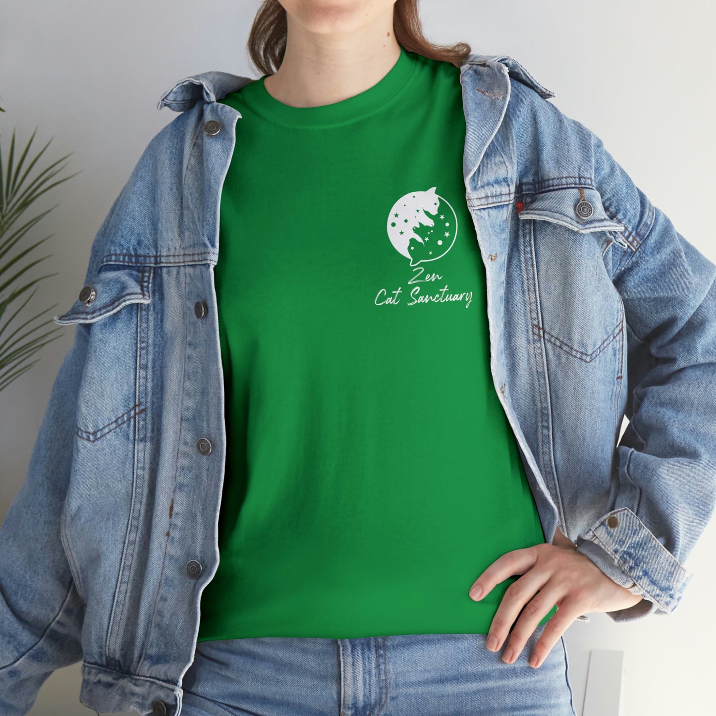 Zen Cat Sanctuary | Classic Tee with White Logo | Available in 12 Colors!