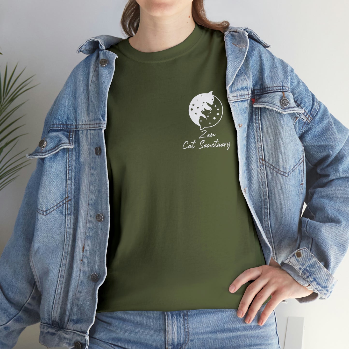 Zen Cat Sanctuary | Classic Tee with White Logo | Available in 12 Colors!