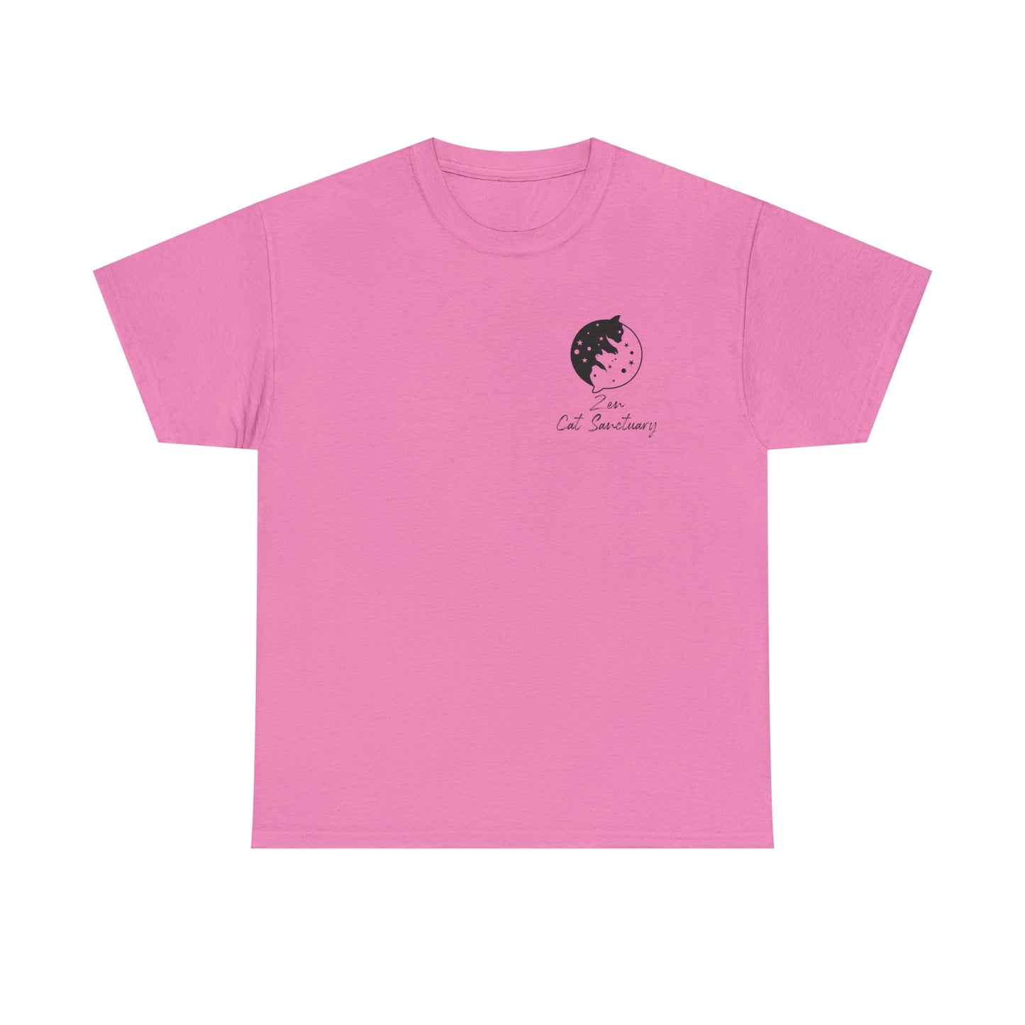 Zen Cat Sanctuary | Classic Tee with Black Logo | Available in 12 Colors!
