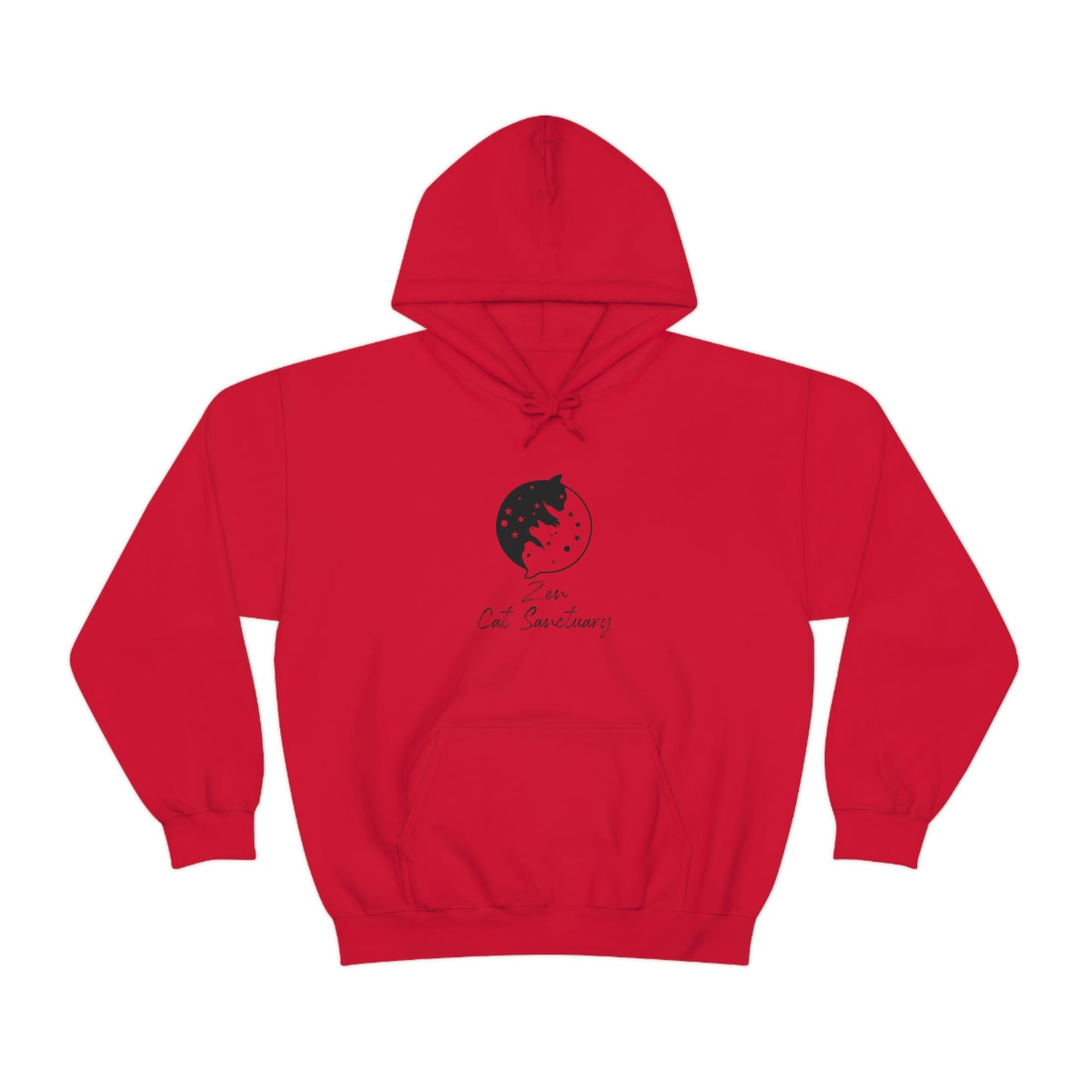 Zen Cat Sanctuary | Unisex Heavy Blend™ Hooded Sweatshirt with Black Logo | Available in 8 Colors!