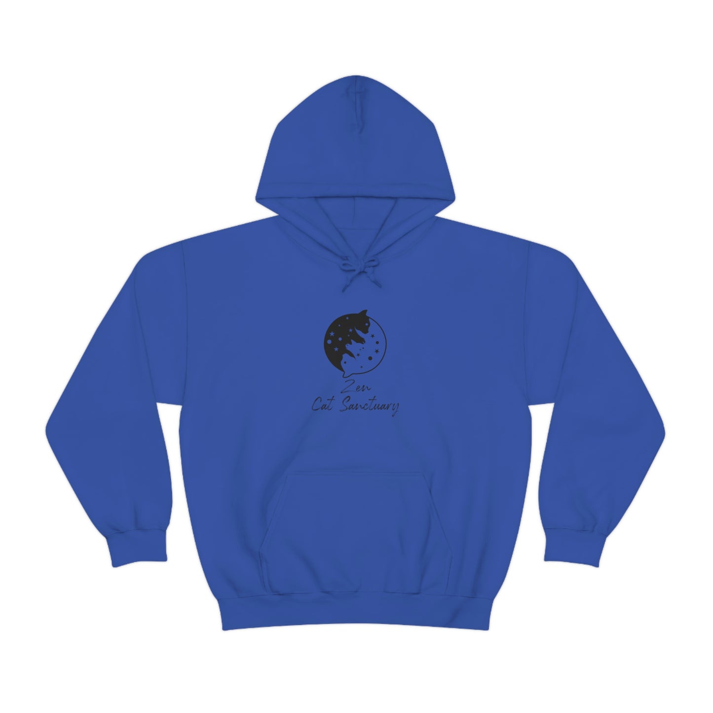Zen Cat Sanctuary | Unisex Heavy Blend™ Hooded Sweatshirt with Black Logo | Available in 8 Colors!
