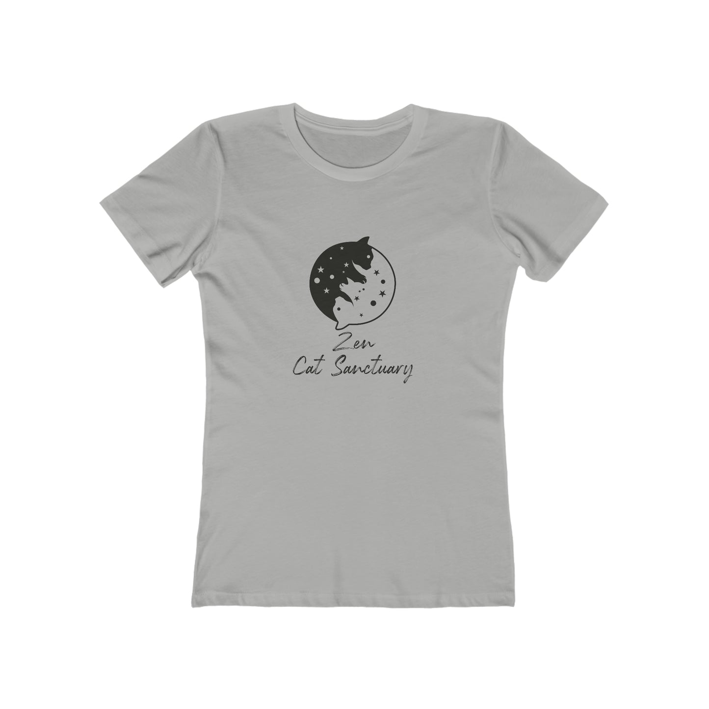 Zen Cat Sanctuary | Black Logo Boyfriend Tee | Available in 9 colors!