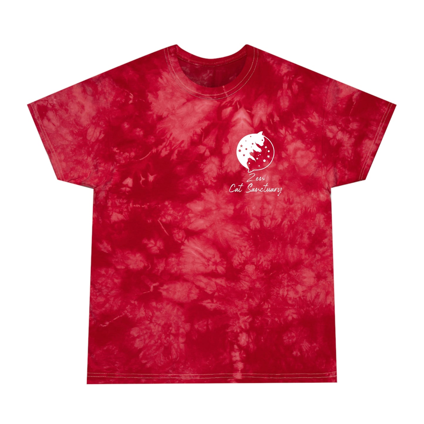 Zen Cat Sanctuary | Tie-Dye Tee, Crystal with White Logo | Available in 2 Colors!