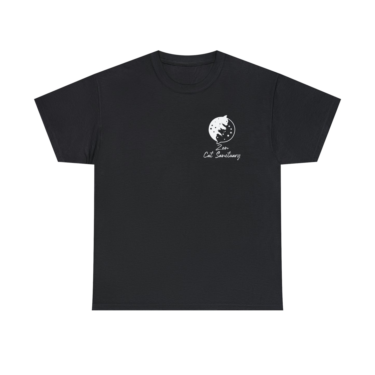 Zen Cat Sanctuary | Classic Tee with White Logo | Available in 12 Colors!