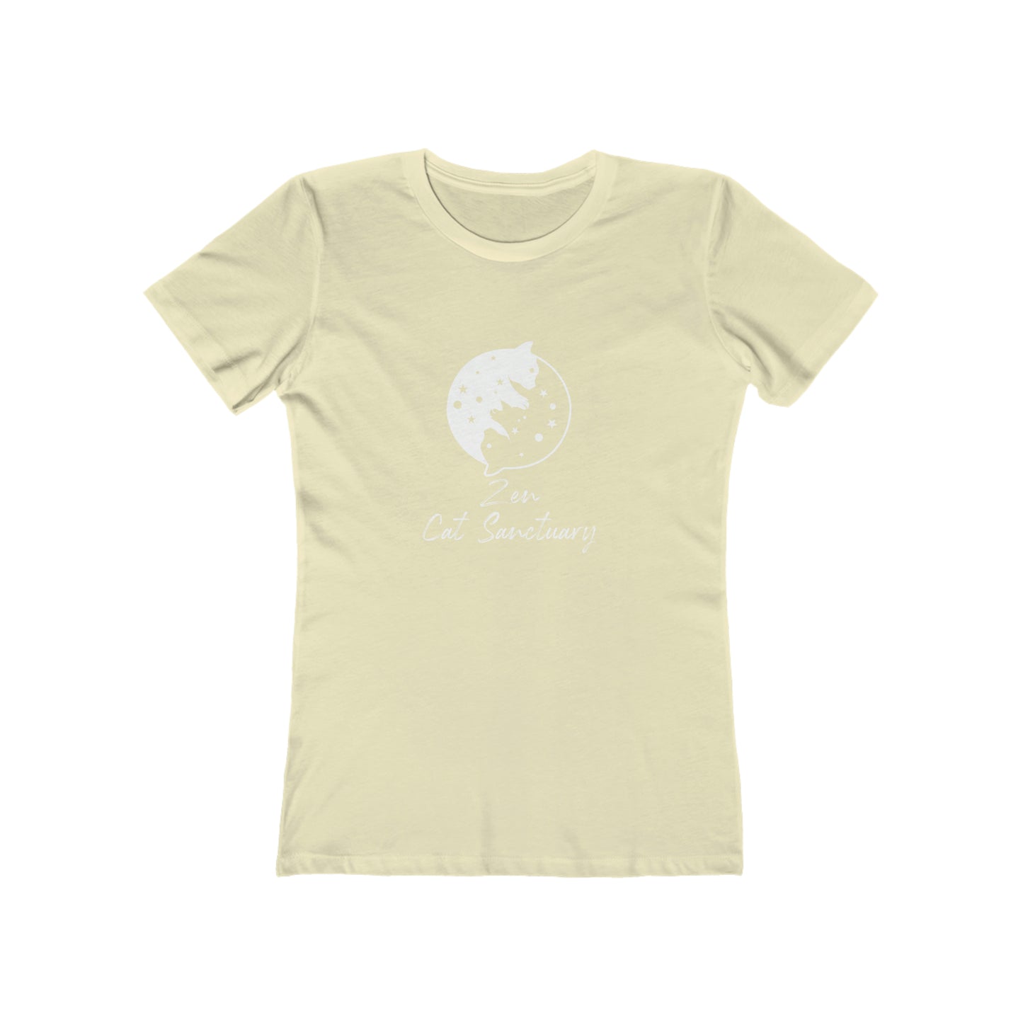 Zen Cat Sanctuary | White Logo Boyfriend Tee | Available in 9 colors!