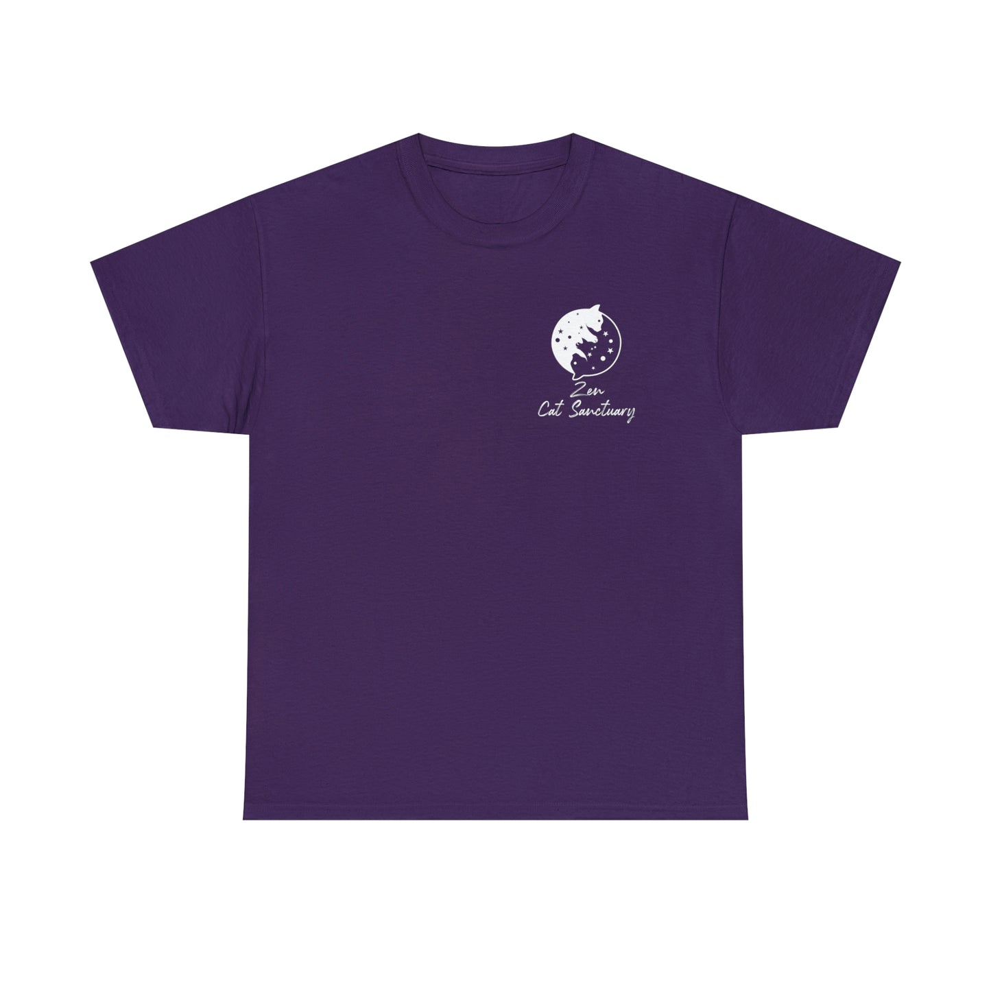 Zen Cat Sanctuary | Classic Tee with White Logo | Available in 12 Colors!