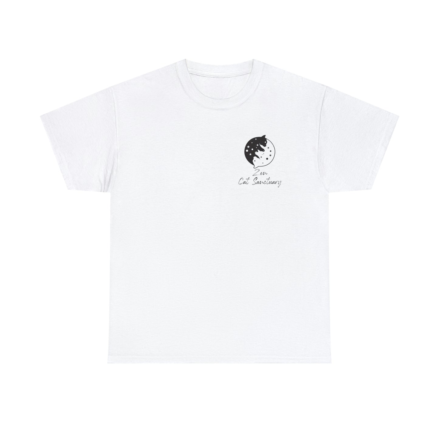 Zen Cat Sanctuary | Classic Tee with Black Logo | Available in 12 Colors!