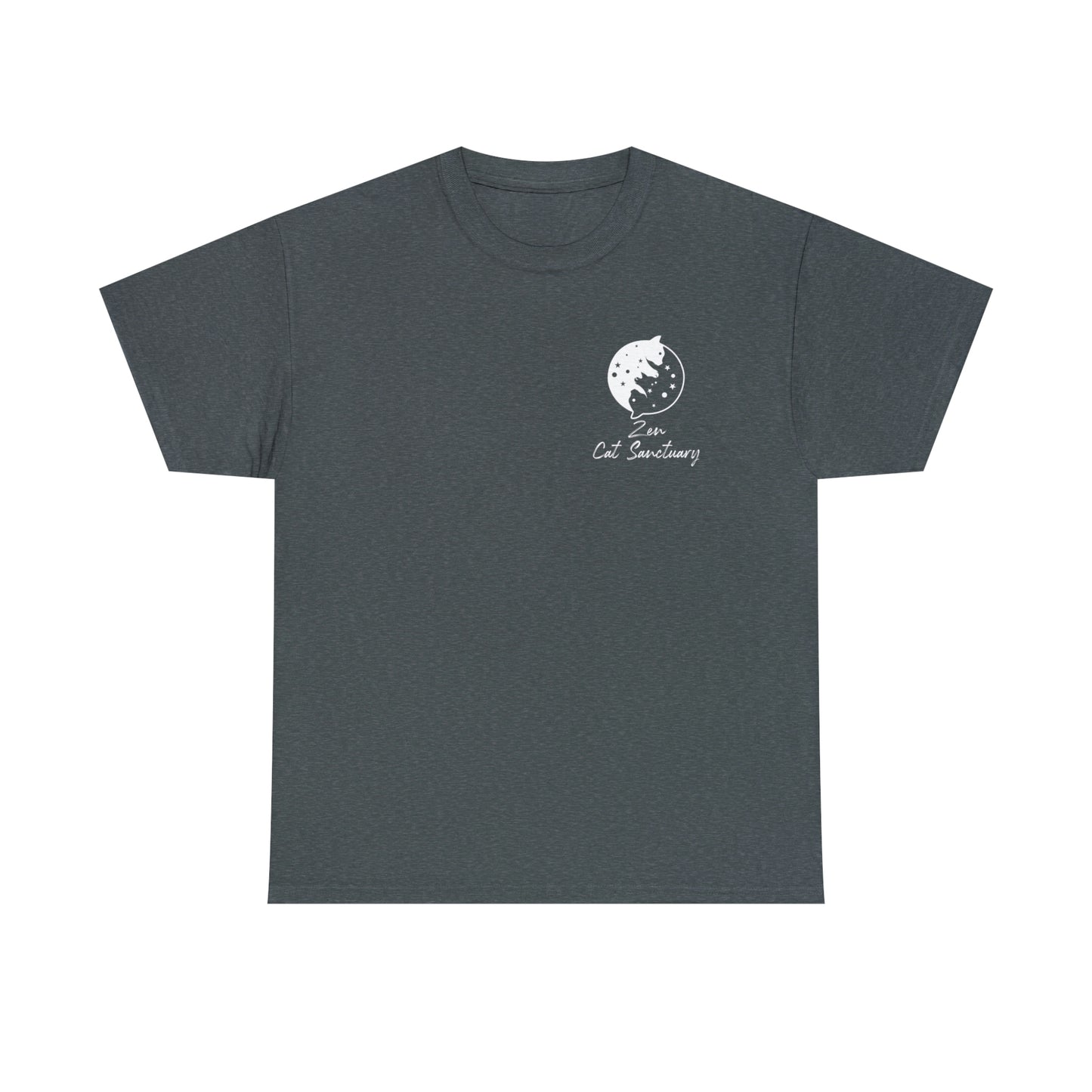 Zen Cat Sanctuary | Classic Tee with White Logo | Available in 12 Colors!
