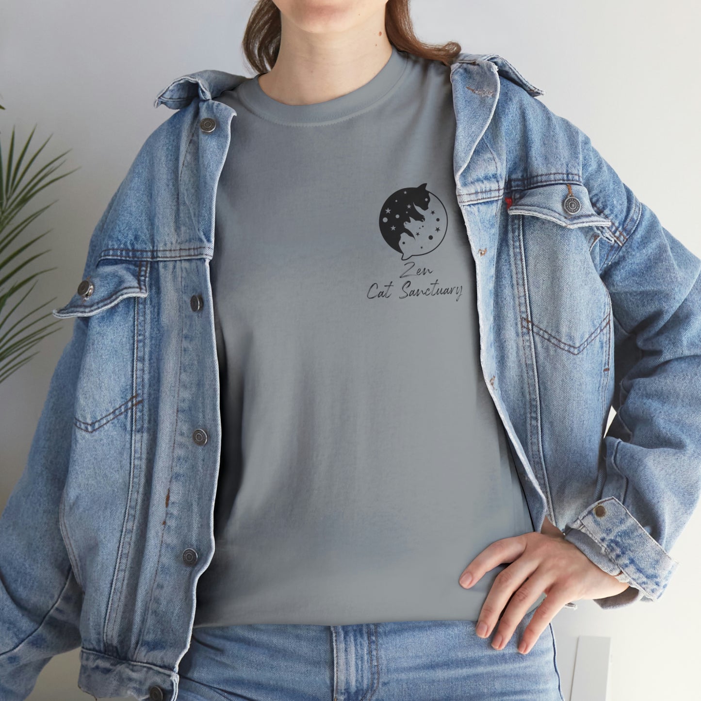 Zen Cat Sanctuary | Classic Tee with Black Logo | Available in 12 Colors!