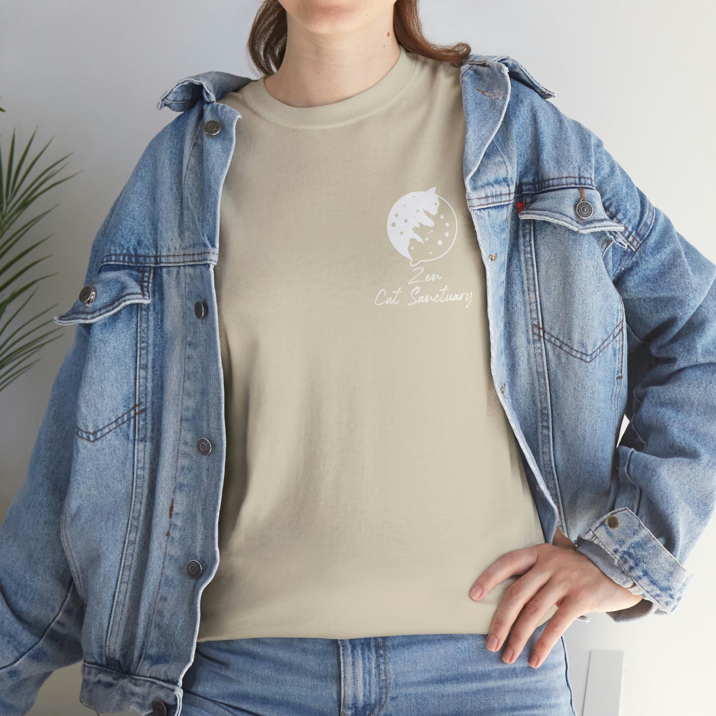 Zen Cat Sanctuary | Classic Tee with White Logo | Available in 12 Colors!