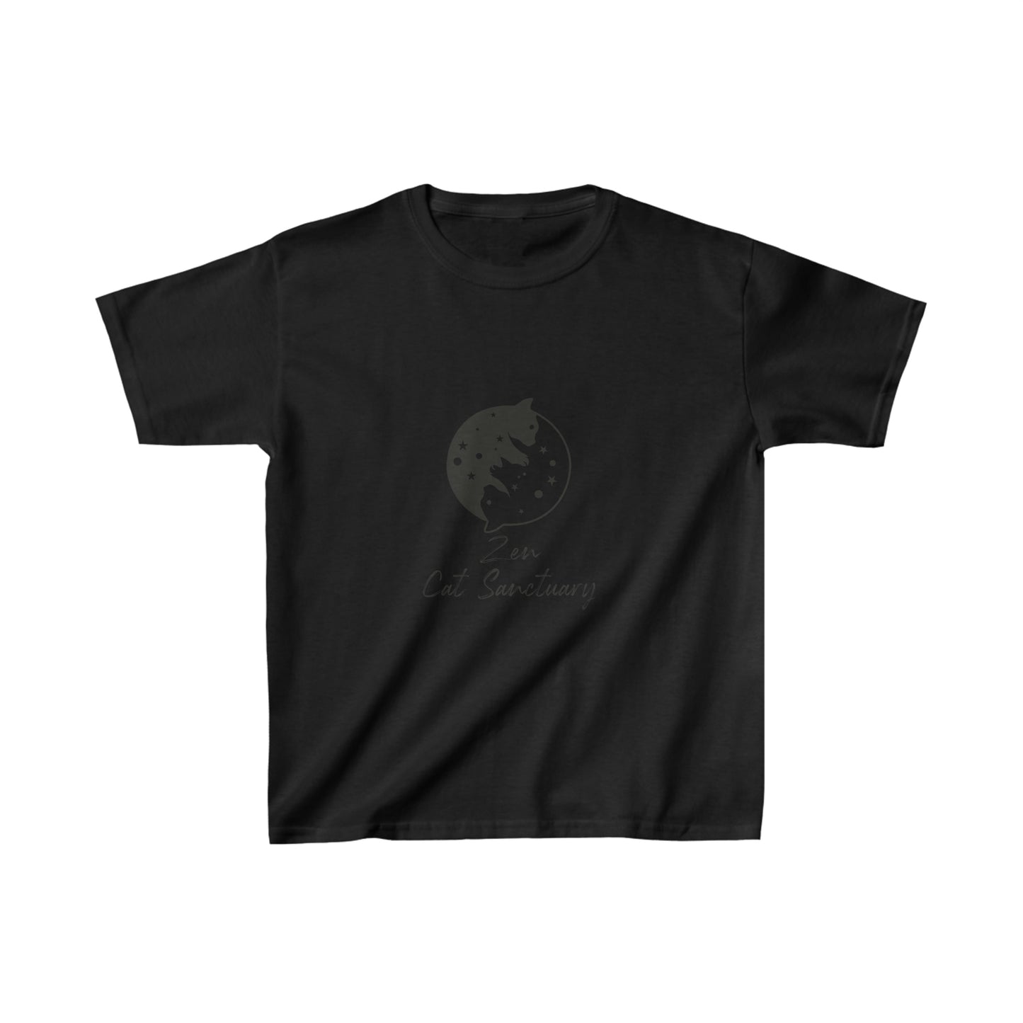 Zen Cat Sanctuary | Kids Heavy Cotton™ Tee with Black Logo | Available in 7 Colors!