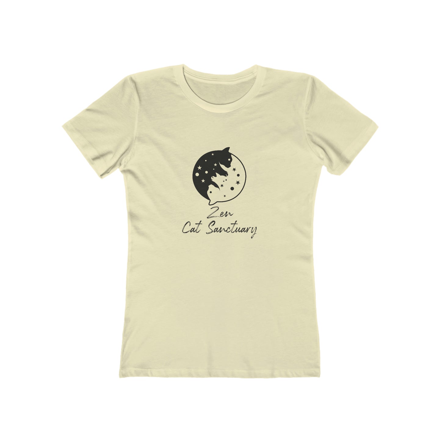 Zen Cat Sanctuary | Black Logo Boyfriend Tee | Available in 9 colors!