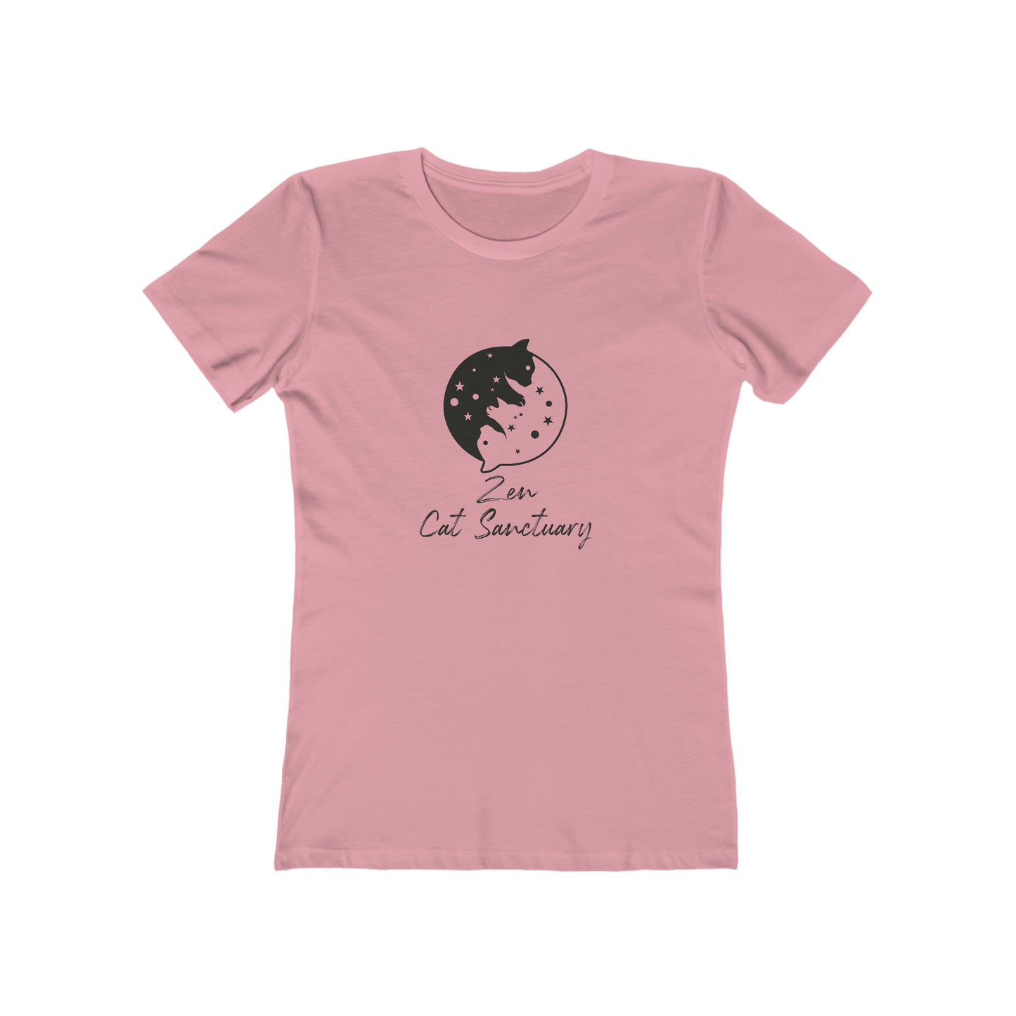 Zen Cat Sanctuary | Black Logo Boyfriend Tee | Available in 9 colors!
