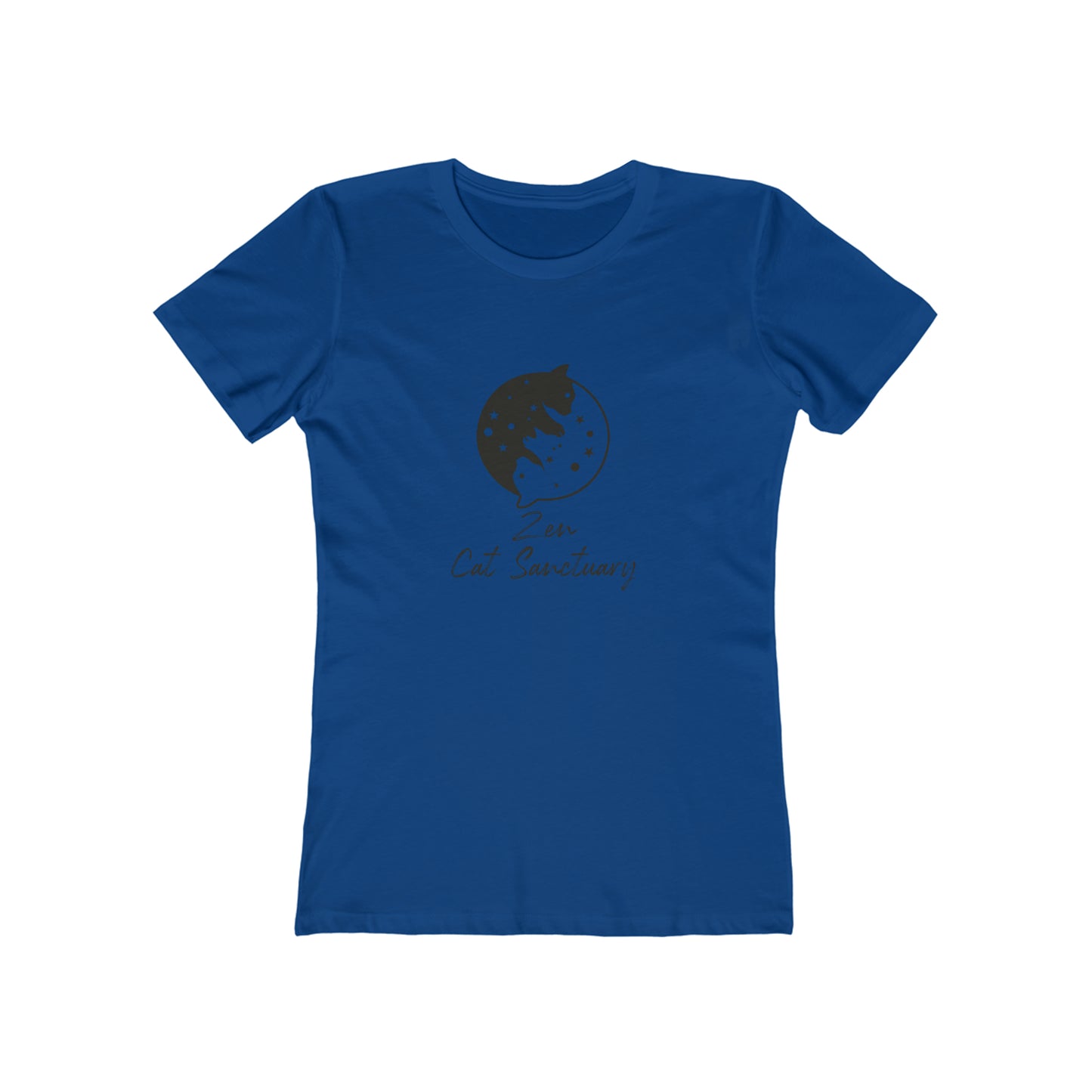 Zen Cat Sanctuary | Black Logo Boyfriend Tee | Available in 9 colors!
