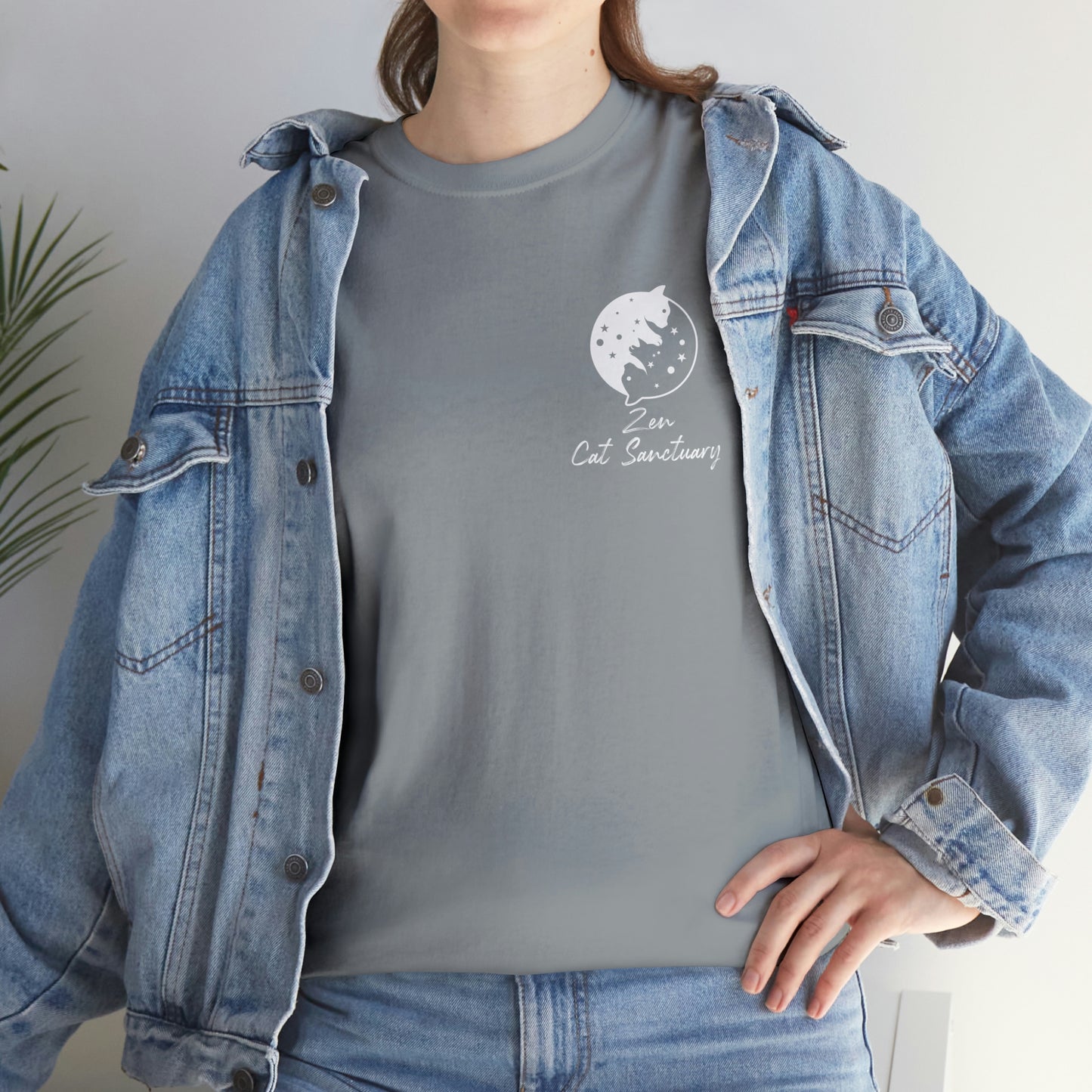 Zen Cat Sanctuary | Classic Tee with White Logo | Available in 12 Colors!