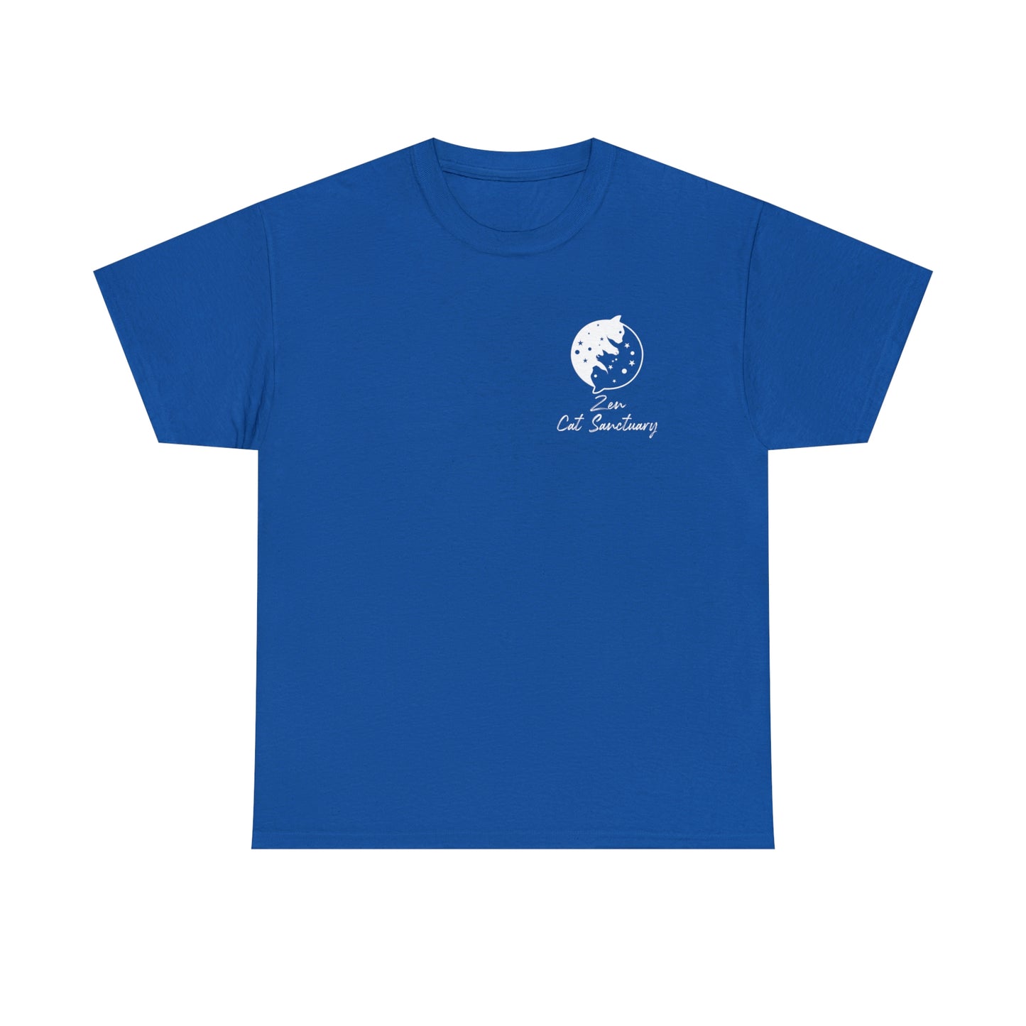 Zen Cat Sanctuary | Classic Tee with White Logo | Available in 12 Colors!
