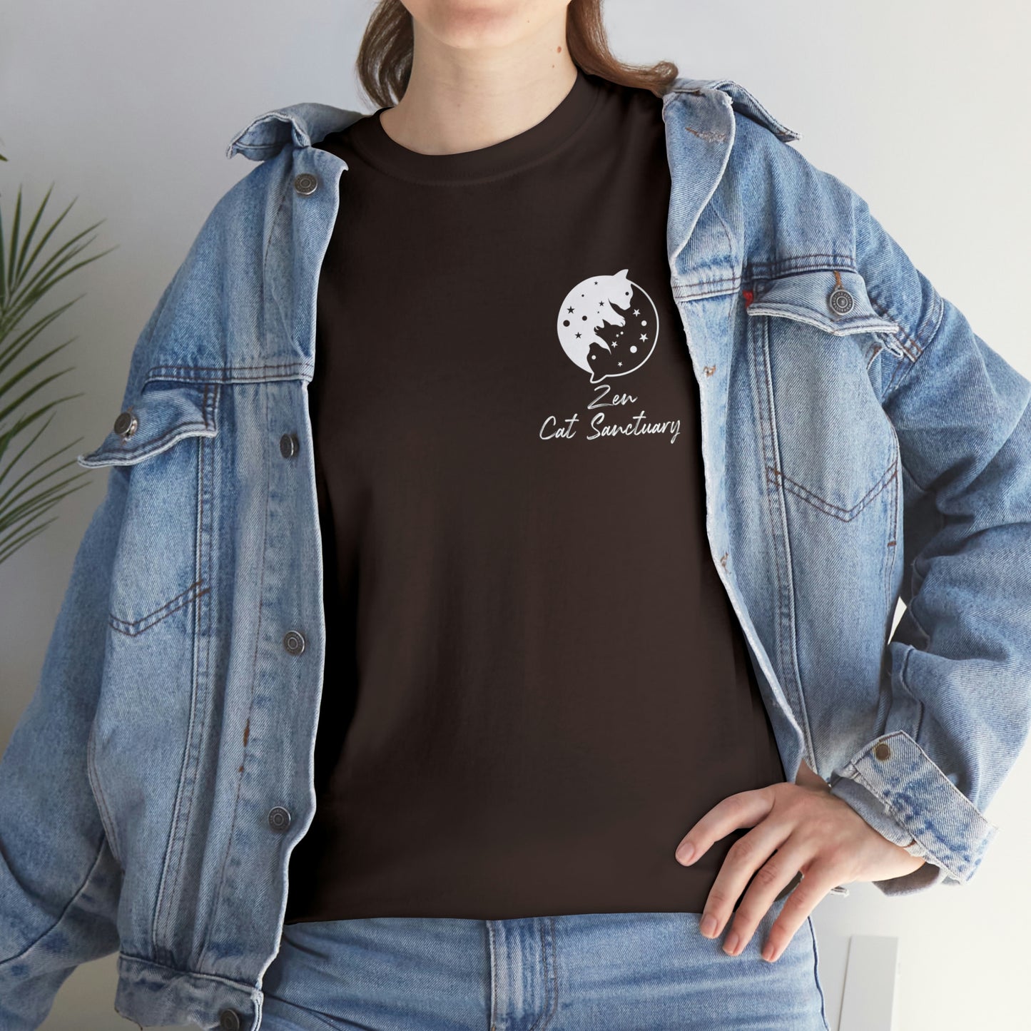 Zen Cat Sanctuary | Classic Tee with White Logo | Available in 12 Colors!