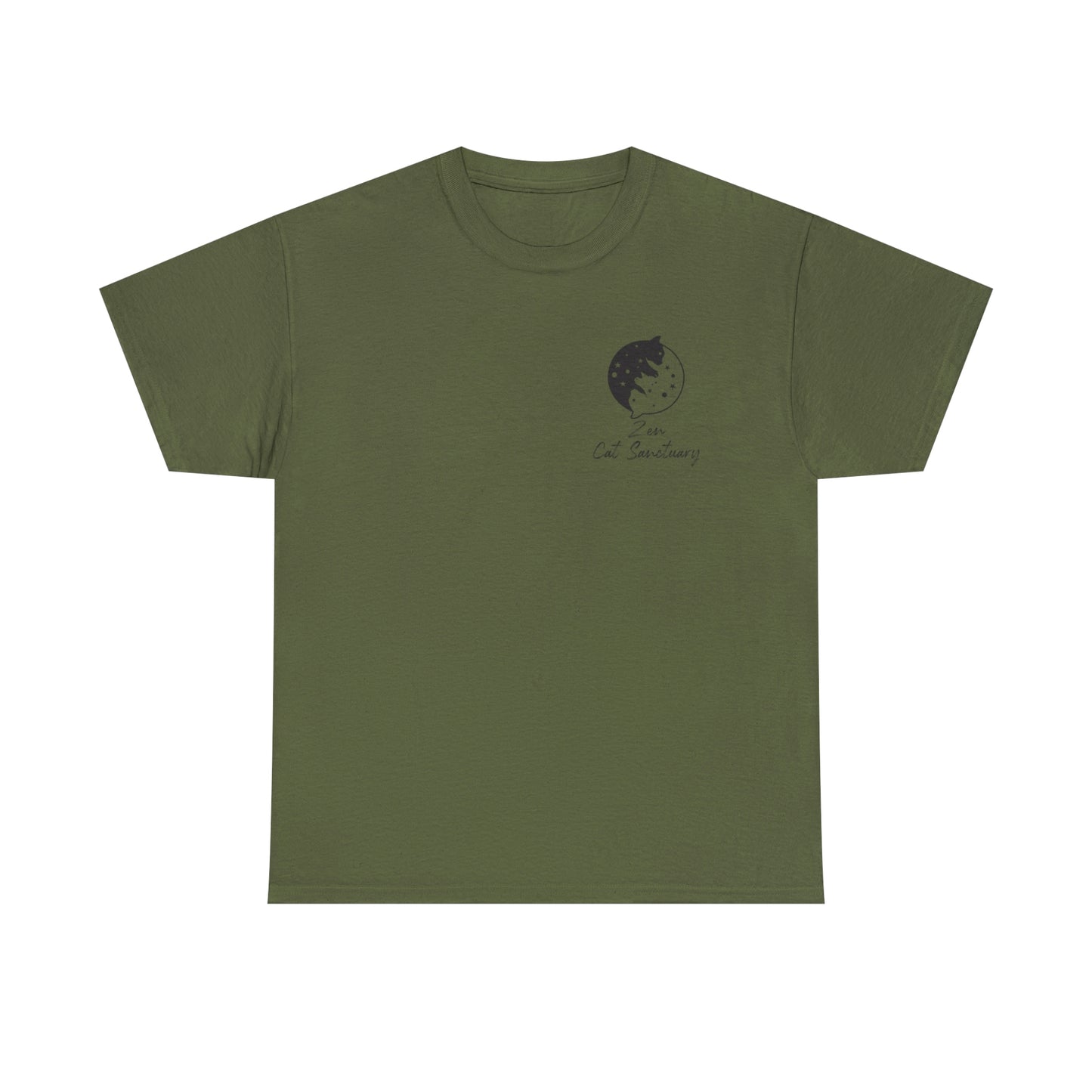 Zen Cat Sanctuary | Classic Tee with Black Logo | Available in 12 Colors!