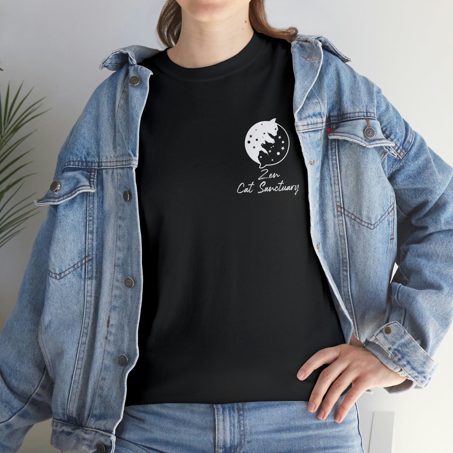 Zen Cat Sanctuary | Classic Tee with White Logo | Available in 12 Colors!