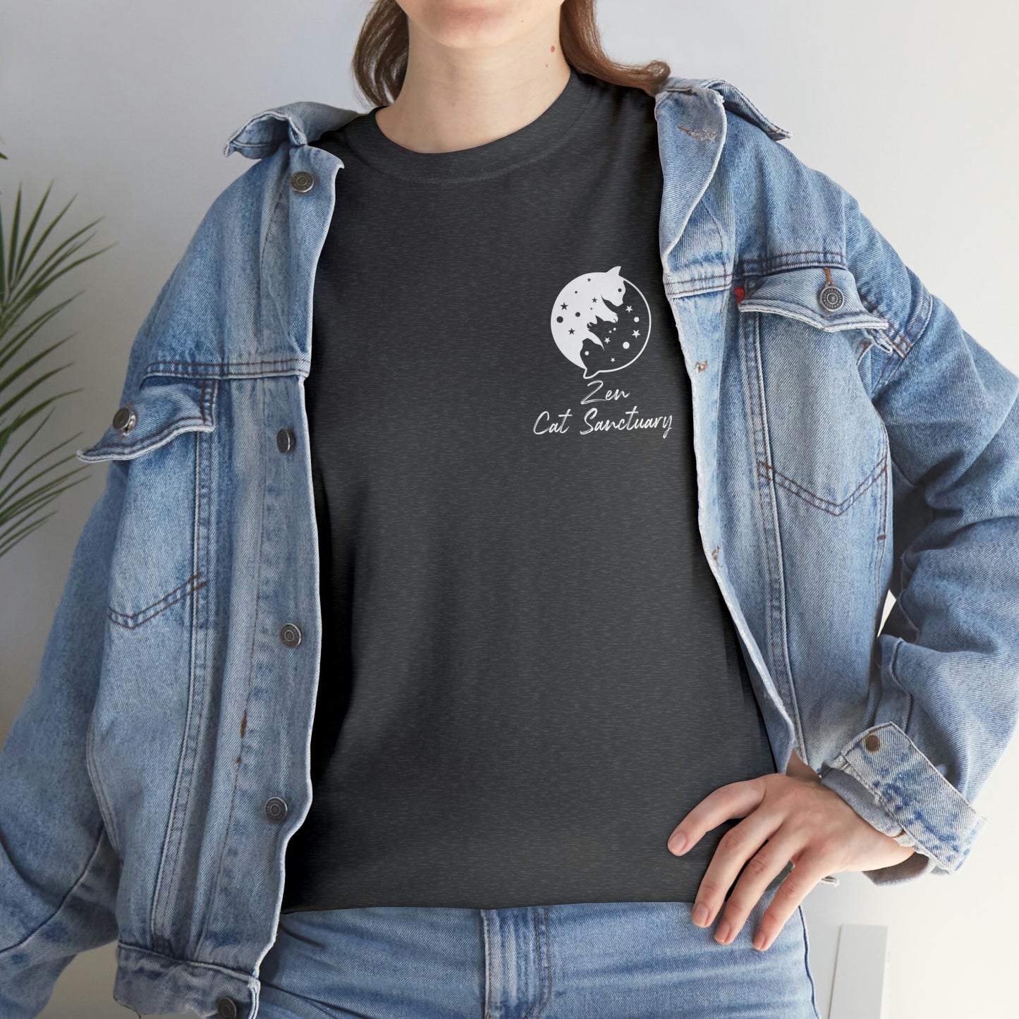 Zen Cat Sanctuary | Classic Tee with White Logo | Available in 12 Colors!