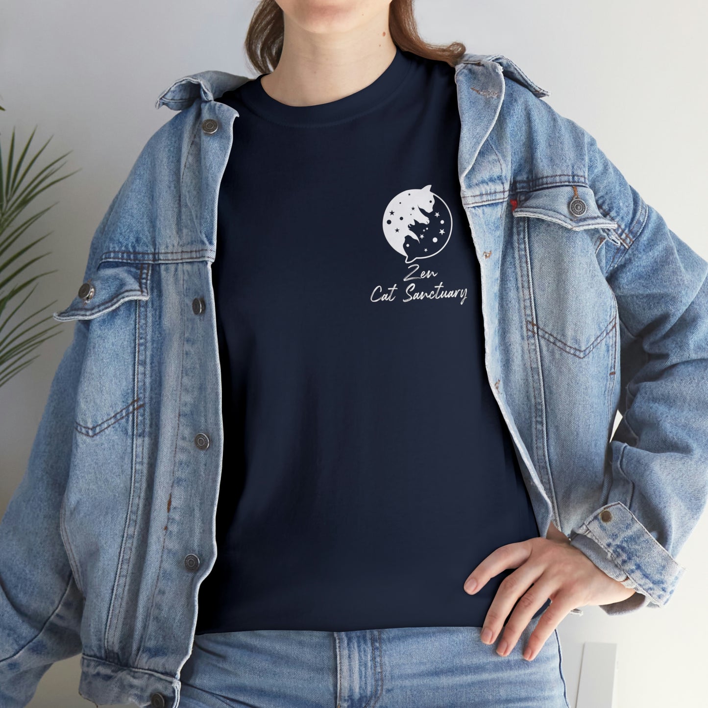 Zen Cat Sanctuary | Classic Tee with White Logo | Available in 12 Colors!