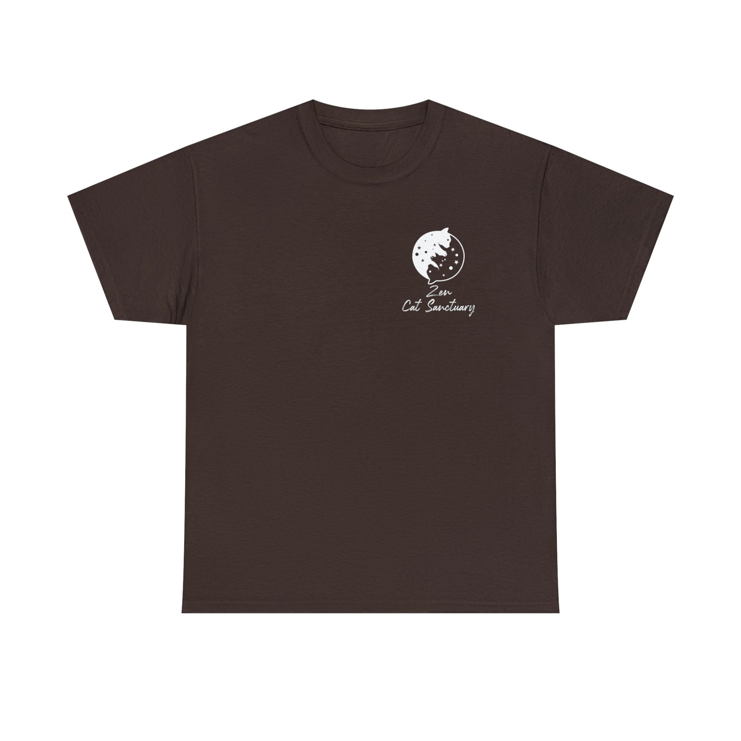 Zen Cat Sanctuary | Classic Tee with White Logo | Available in 12 Colors!