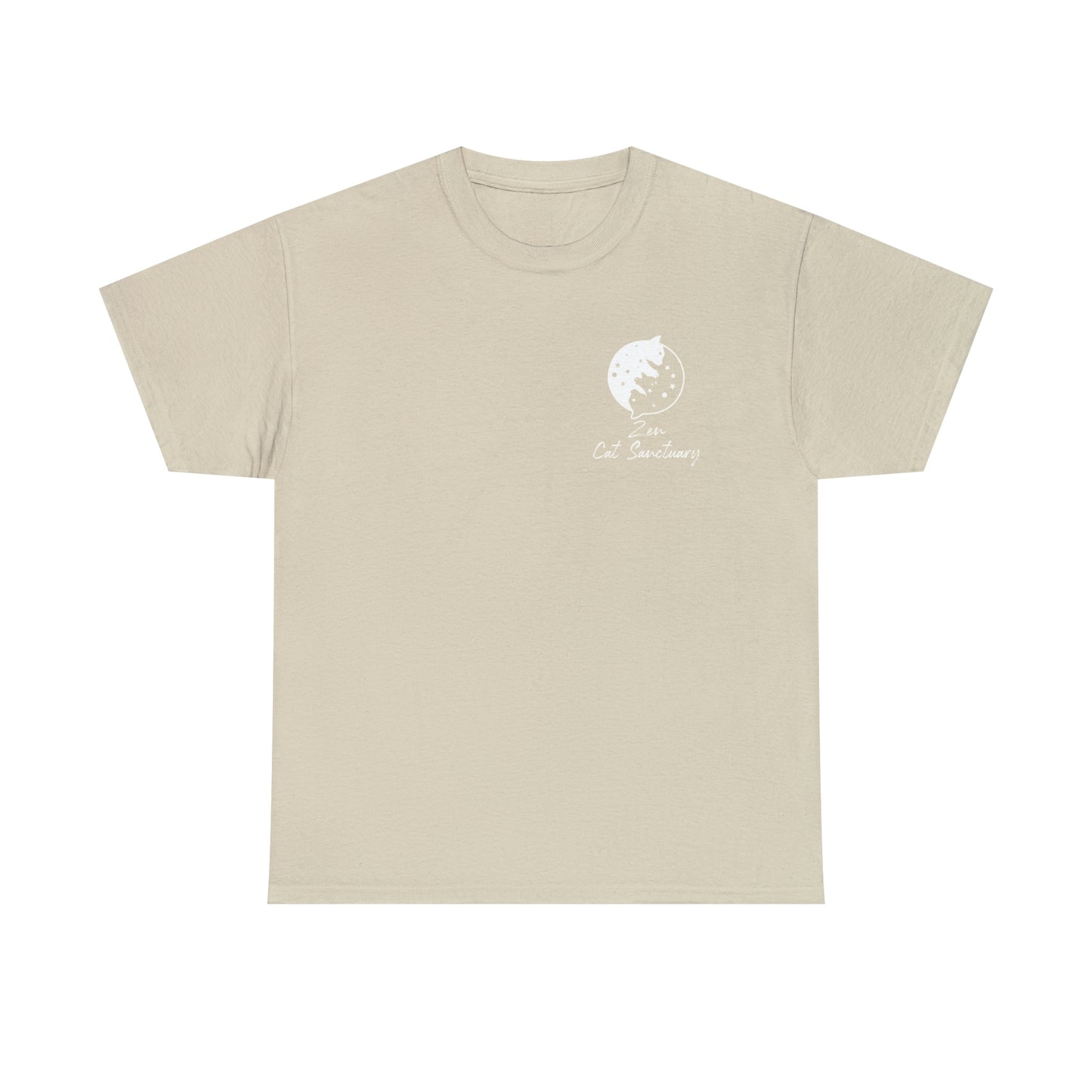 Zen Cat Sanctuary | Classic Tee with White Logo | Available in 12 Colors!