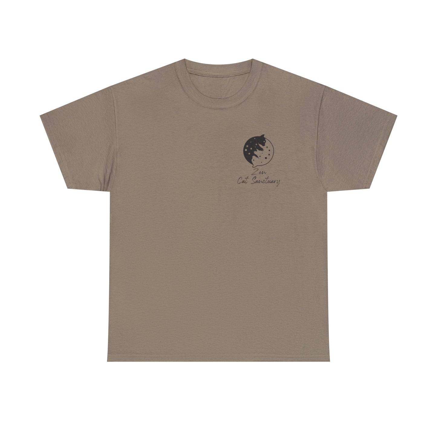 Zen Cat Sanctuary | Classic Tee with Black Logo | Available in 12 Colors!