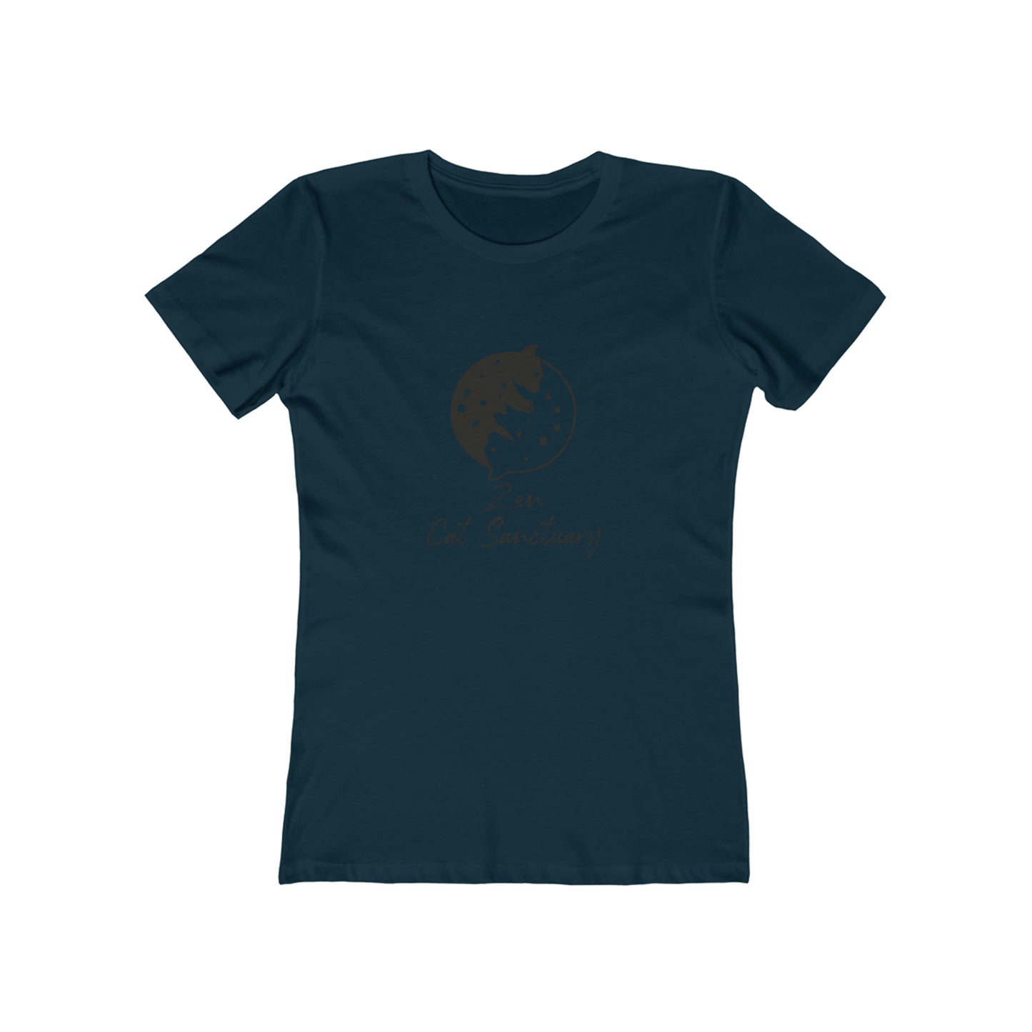 Zen Cat Sanctuary | Black Logo Boyfriend Tee | Available in 9 colors!