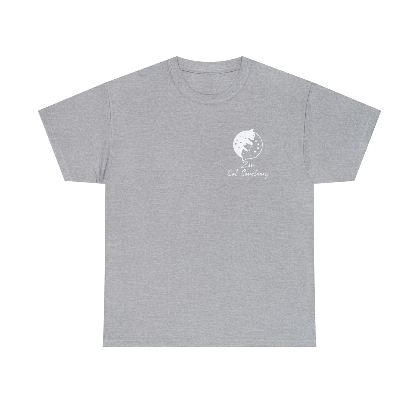 Zen Cat Sanctuary | Classic Tee with White Logo | Available in 12 Colors!