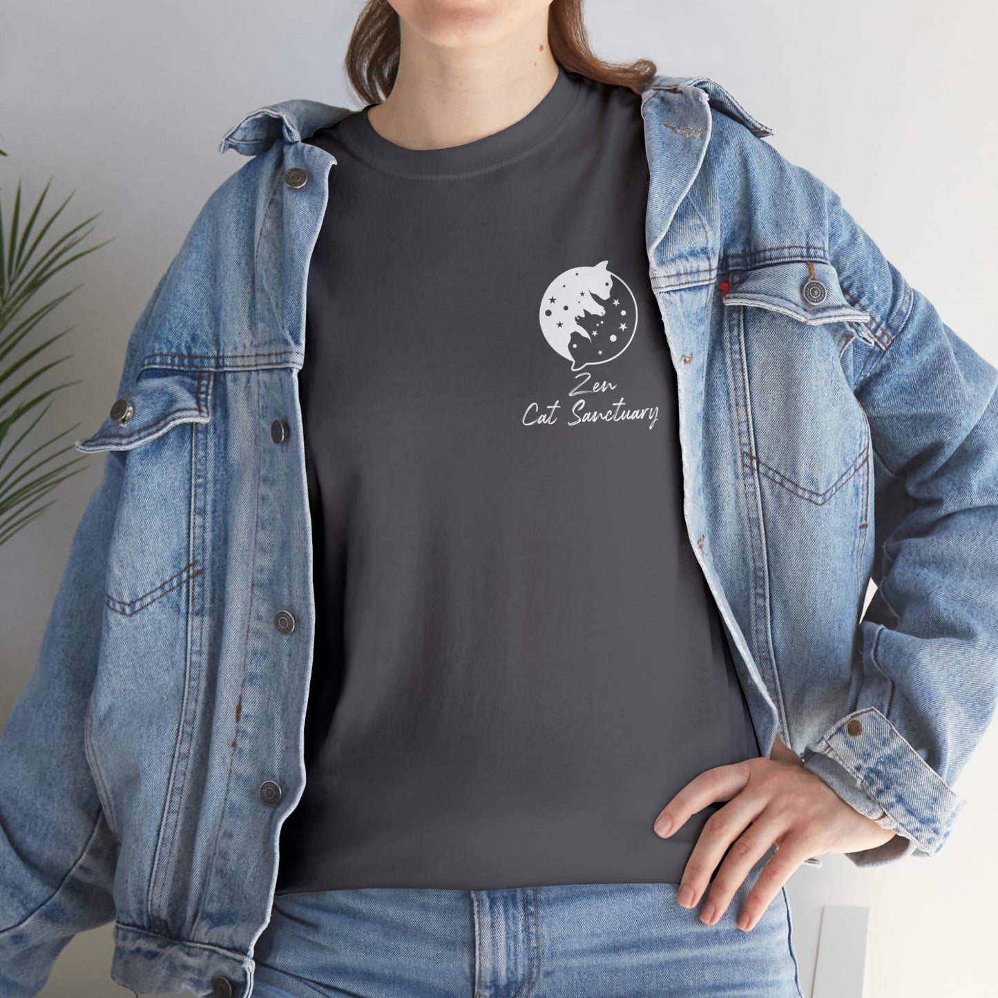 Zen Cat Sanctuary | Classic Tee with White Logo | Available in 12 Colors!