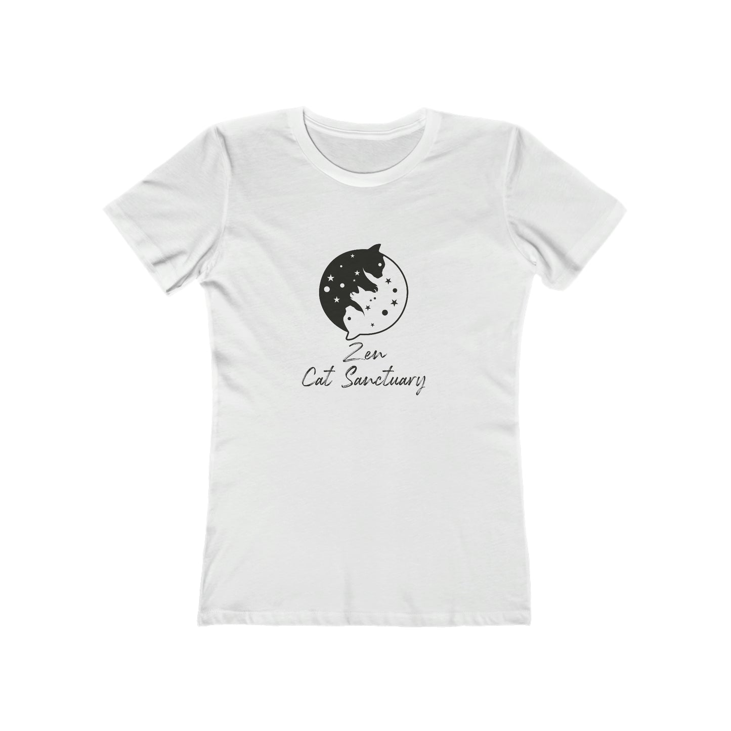 Zen Cat Sanctuary | Black Logo Boyfriend Tee | Available in 9 colors!