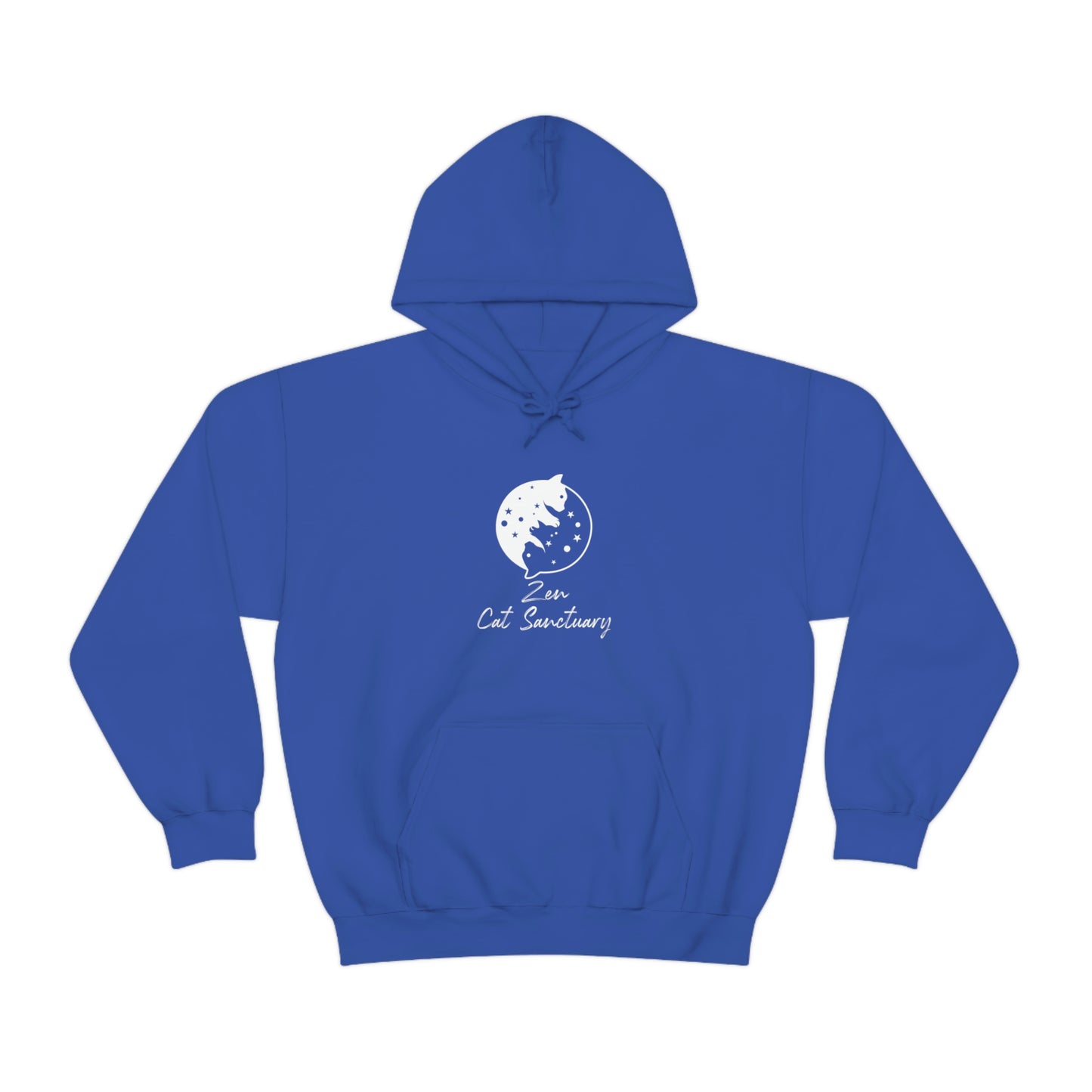 Zen Cat Sanctuary | Unisex Heavy Blend™ Hooded Sweatshirt with White Logo | Available in 8 Colors!