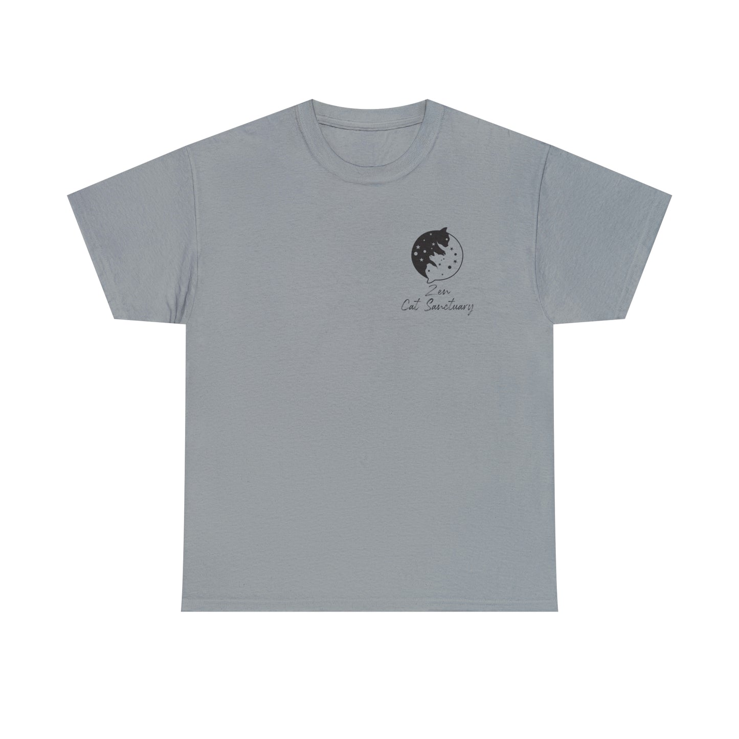 Zen Cat Sanctuary | Classic Tee with Black Logo | Available in 12 Colors!