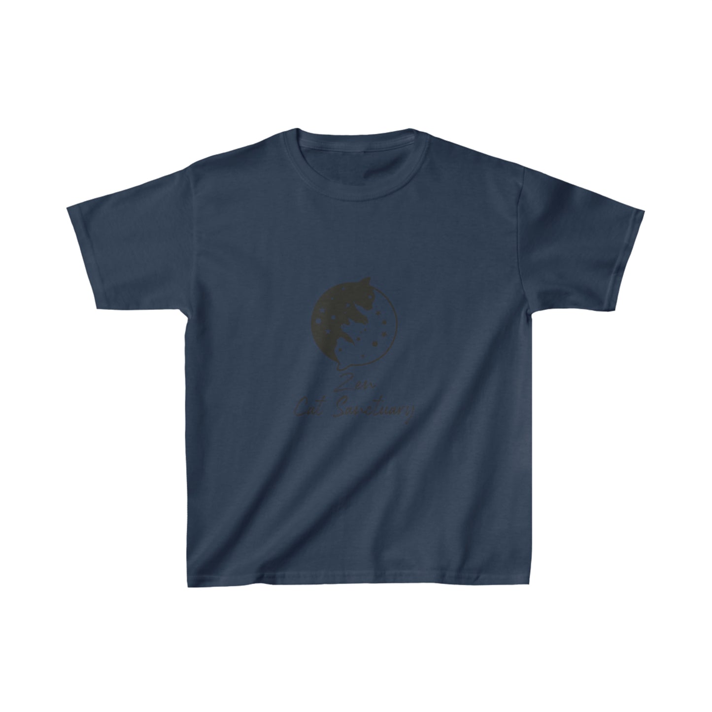 Zen Cat Sanctuary | Kids Heavy Cotton™ Tee with Black Logo | Available in 7 Colors!