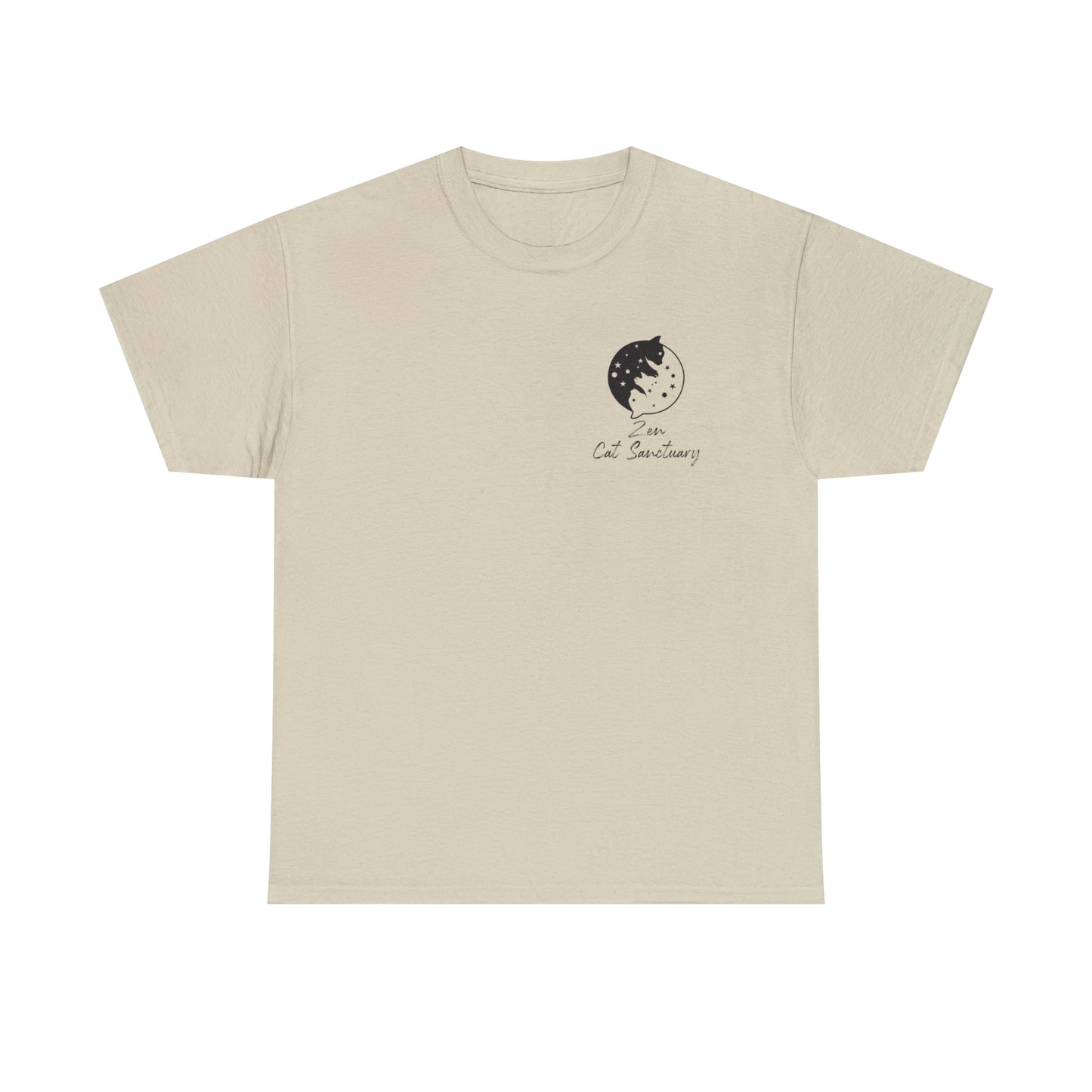 Zen Cat Sanctuary | Classic Tee with Black Logo | Available in 12 Colors!