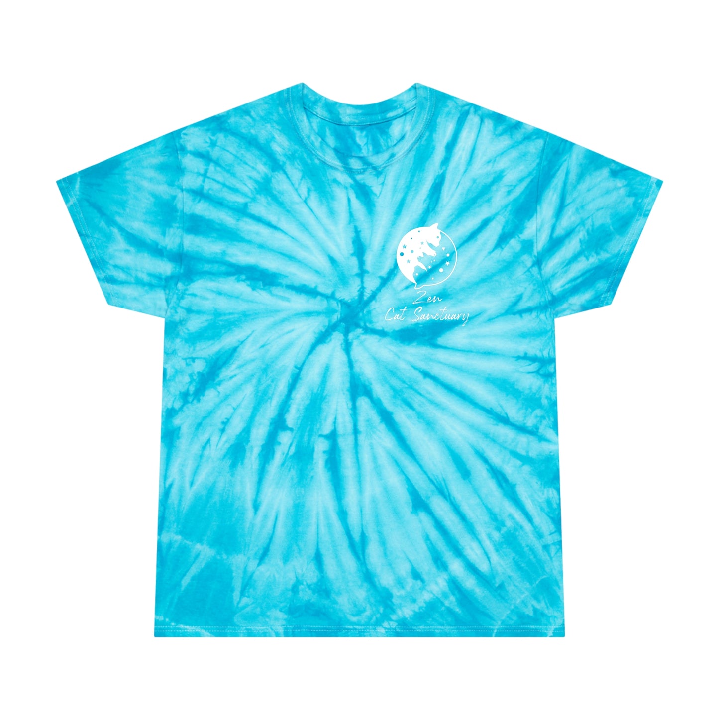 Zen Cat Sanctuary | Tie-Dye Tee, Cyclone with White Logo | Available in 4 Colors!