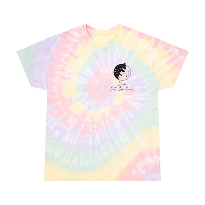 Zen Cat Sanctuary | Tie-Dye Tee, Spiral with Black Logo | Available in 2 Colors!