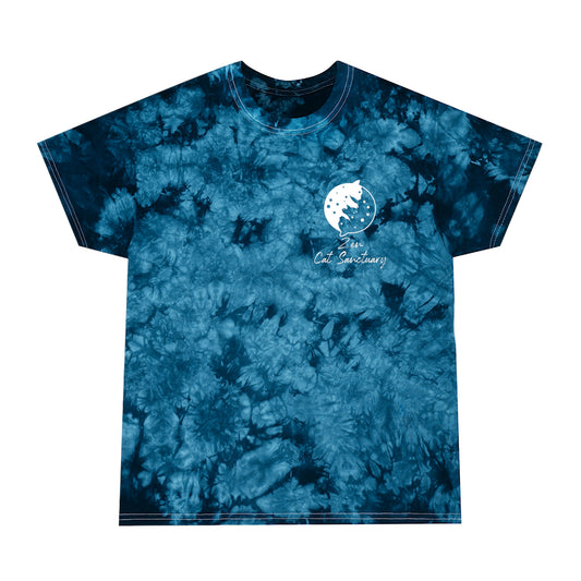 Zen Cat Sanctuary | Tie-Dye Tee, Crystal with White Logo | Available in 2 Colors!