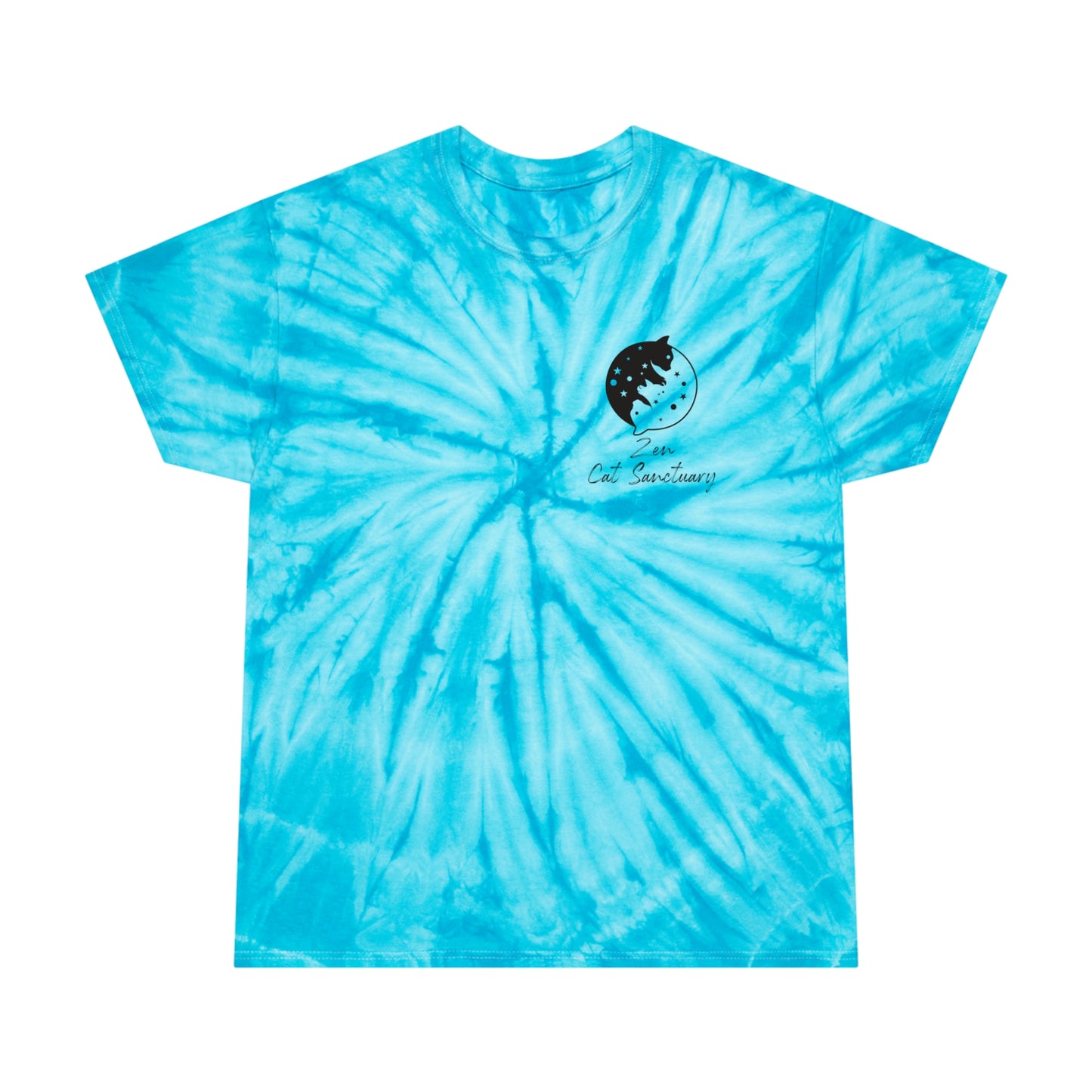 Zen Cat Sanctuary | Tie-Dye Tee, Cyclone with Black Logo | Available in 4 Colors!